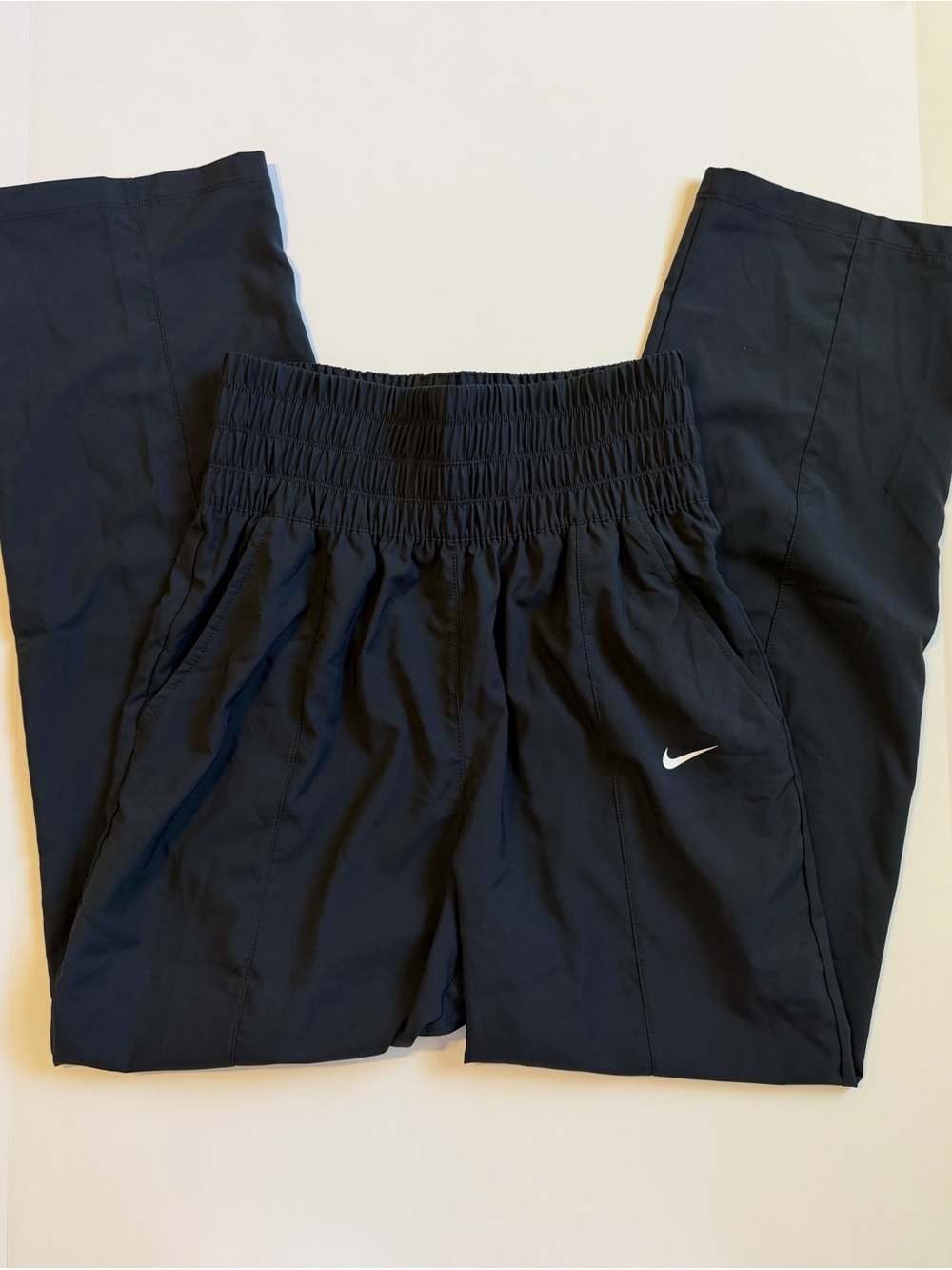 Nike Kids Black Joggers with White Swoosh
